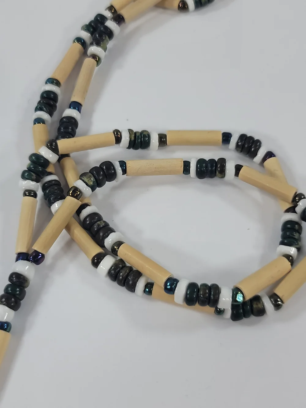 Handmade Tulsi Kanthi Mala Beaded Lanyard
